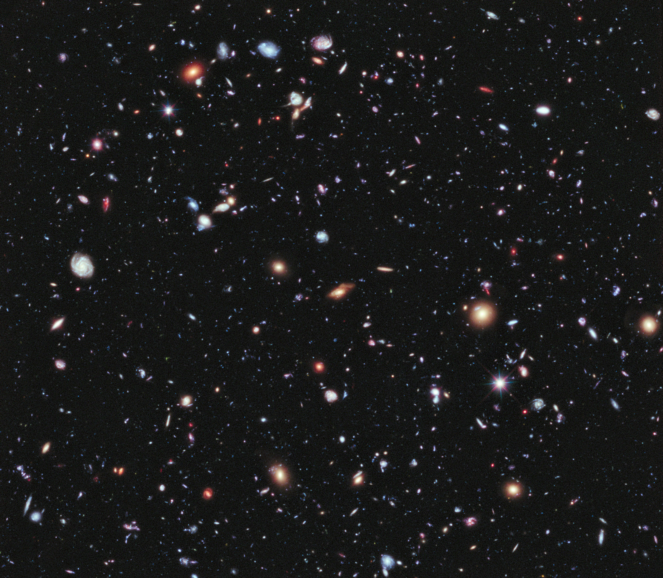 Called the eXtreme Deep Field, or XDF, the photo was assembled by combining 10 years of NASA Hubble Space Telescope photographs taken of a patch of sky at the center of the original Hubble Ultra Deep Field. The XDF is a small fraction of the angular diameter of the full moon.