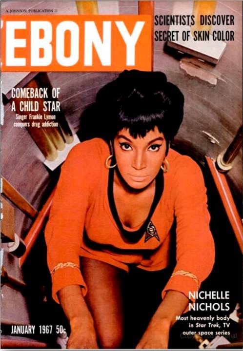 Cover of Ebony Magazine from 1967 with Nichelle Nichols on the cover