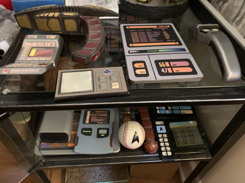 Alex Perry's collection of screen used props from Star Trek