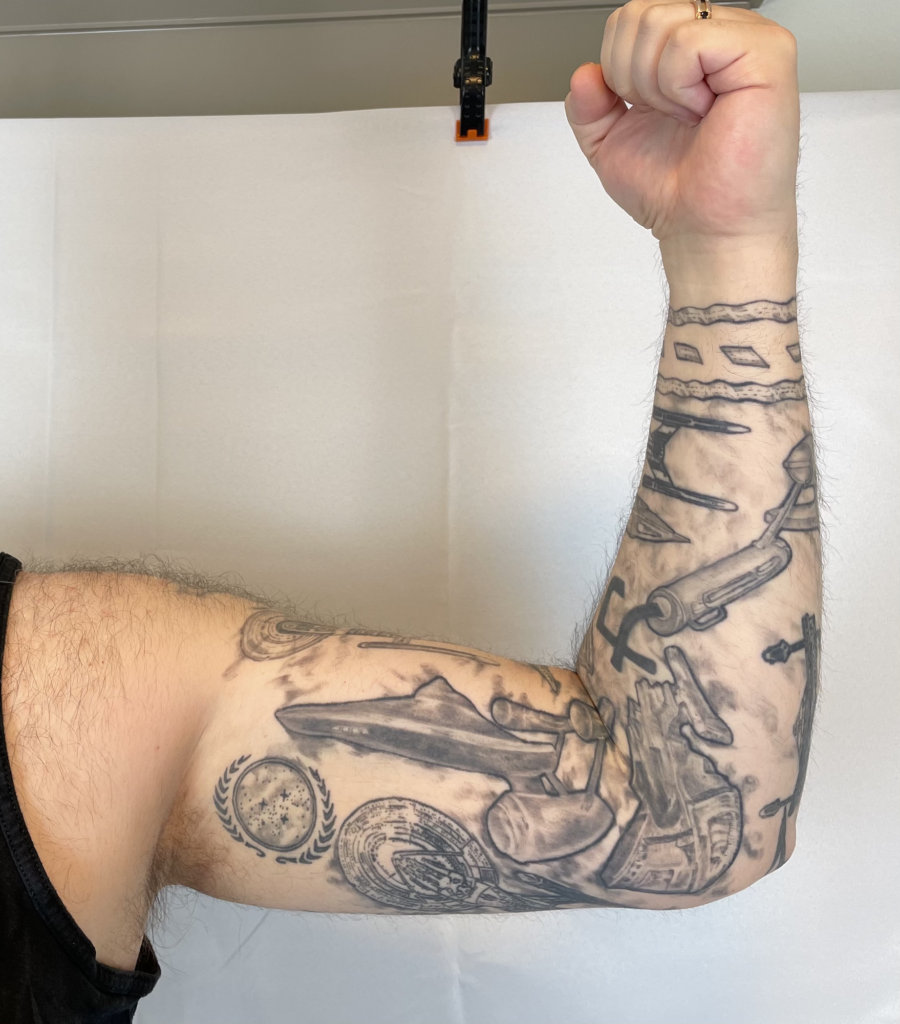 Images of Jeff's tattoos