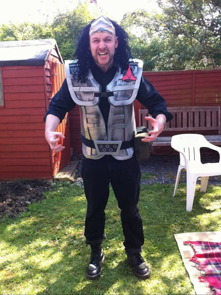 Image of Ross Webster dressed as a Klingon