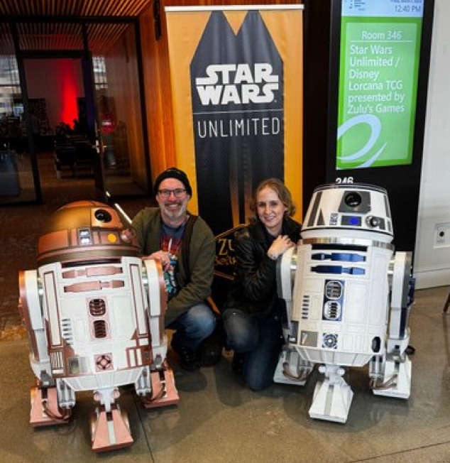 Dave and Elora with Droids.
