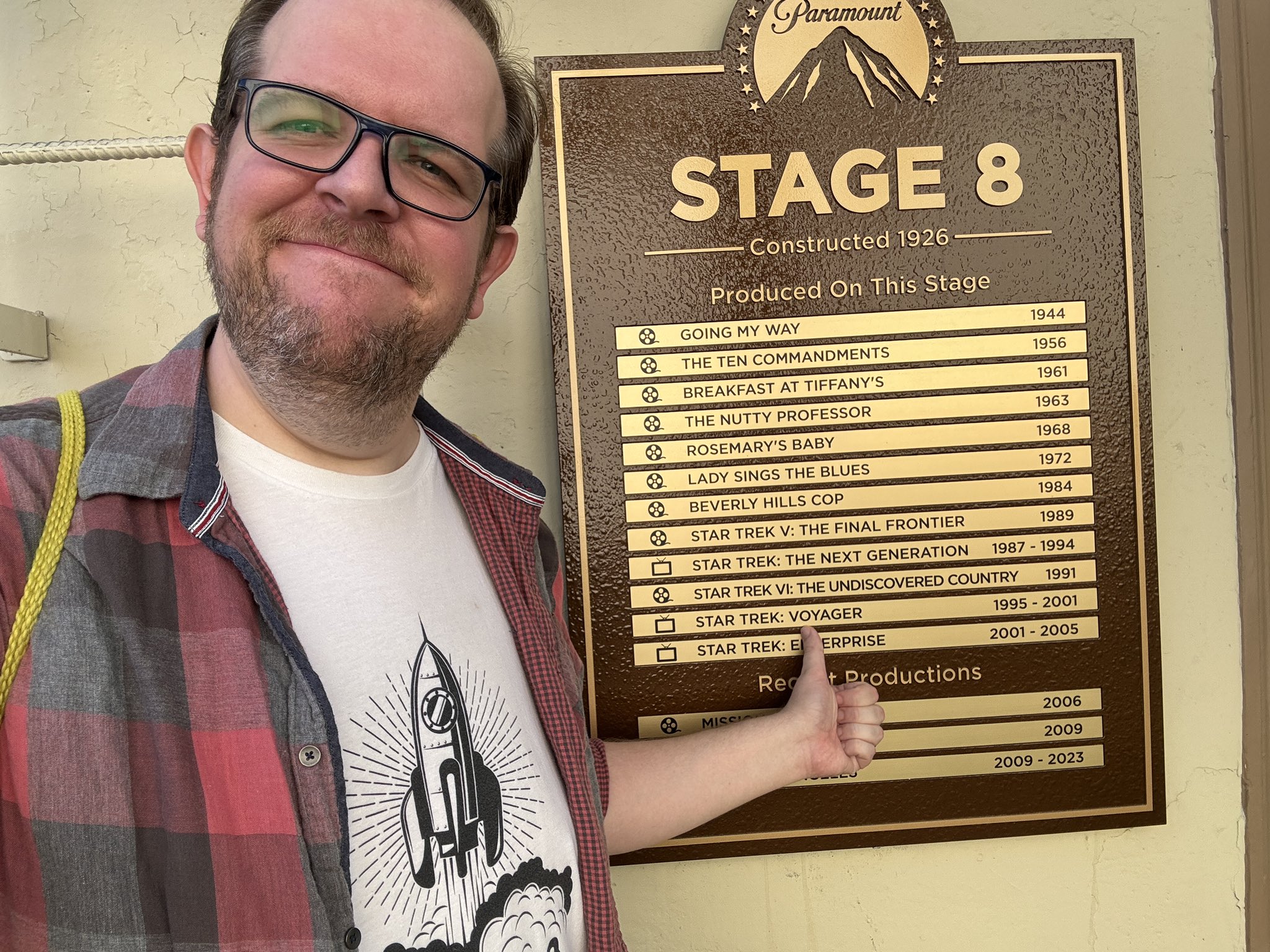 Dominic Burgess on Stage 8 at Paramount